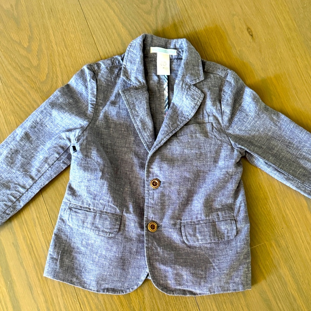 Janie and Jack Linen Houndstooth Blazer